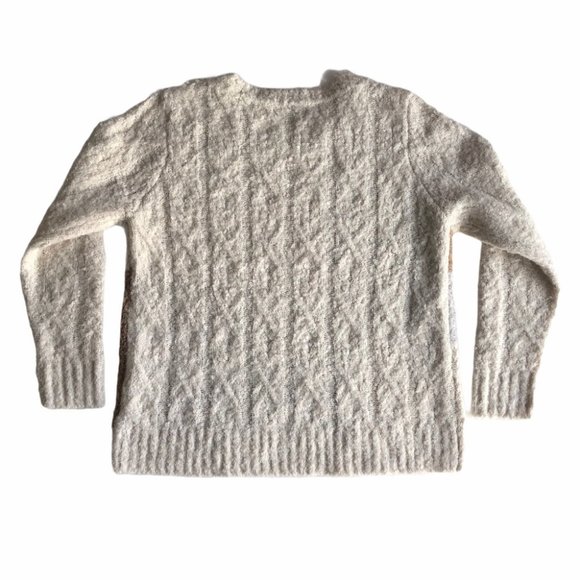 Bass Womens Boucle Cable Knit Colour Block Sweater - Picture 4 of 13